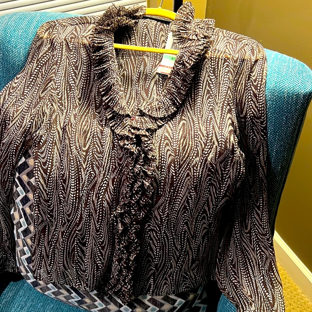 Silk sheer blouse.